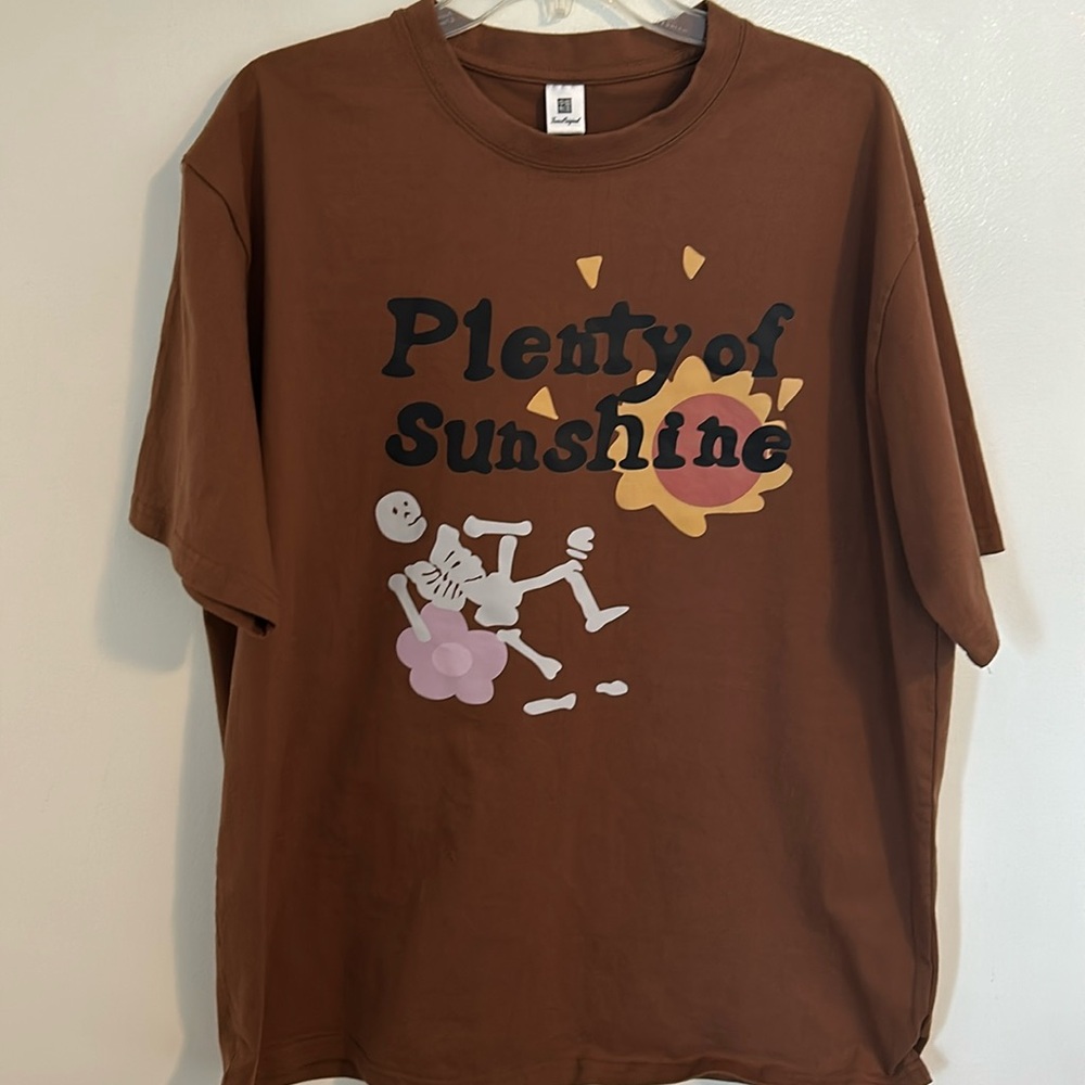 NWT Plenty of Sunshine Reproduction Brown T-Shirt made by Kclot Streetwear Sz XL